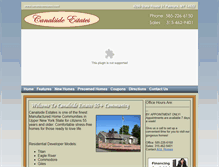 Tablet Screenshot of canalsideestates.com